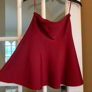 BCBG MAXAZRIA Red Skater Skirt